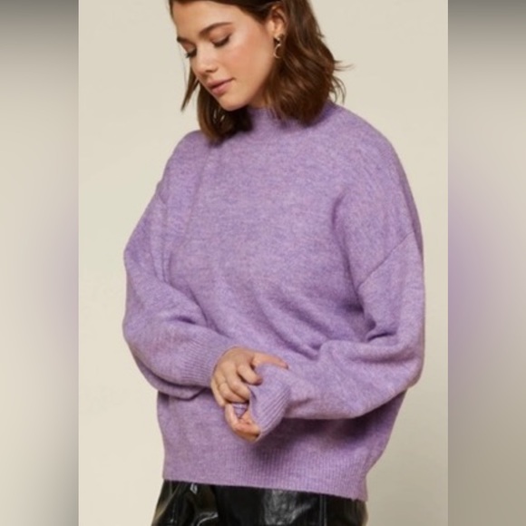 Skies Are Blue New! mock neck sweater in “heathered”Lavender 🧵🪡 - Picture 3 of 11